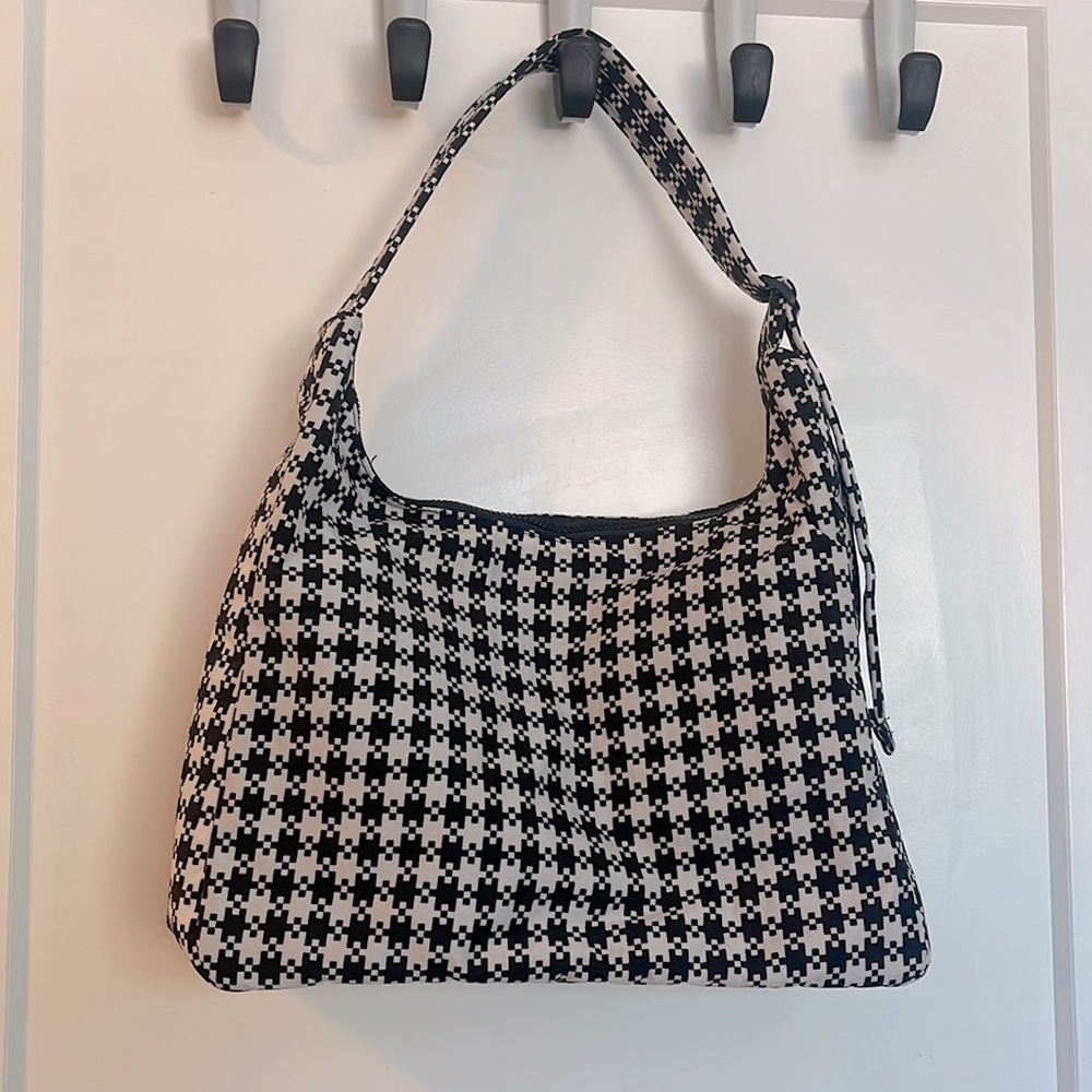 Baggu Nylon Shoulder Bag in Pixel Gingham